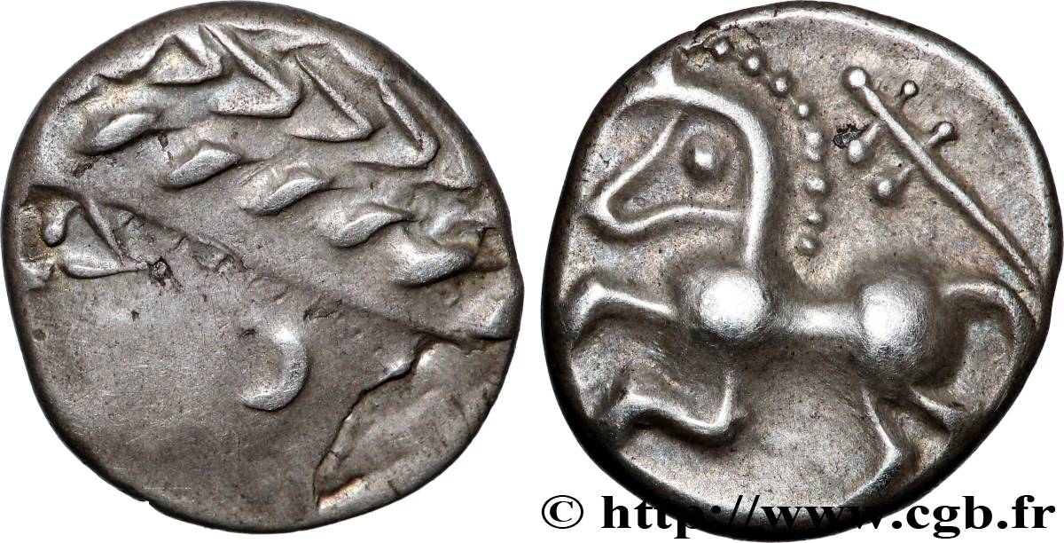 ALLOBROGES (Région du Dauphiné) Denier au cheval galopant et au “caducée” SUP