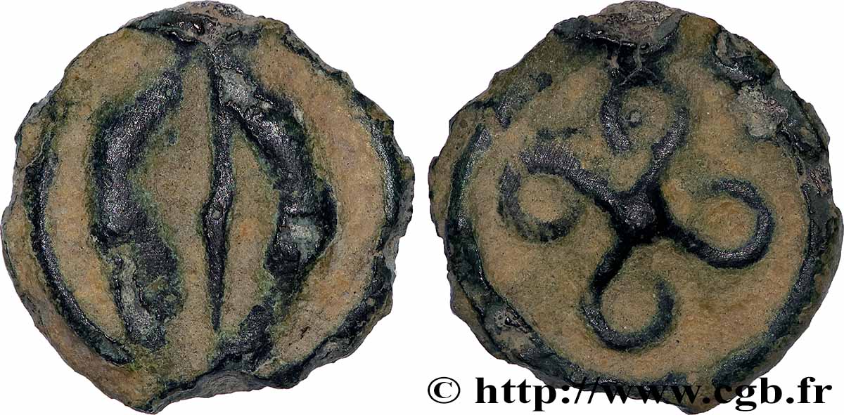 GALLIA - RHONE VALLEY Potin au swastika XF