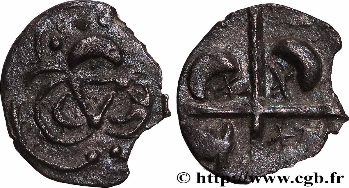 CADURQUES (région de Cahors) Obole “à la tête triangulaire” TTB
