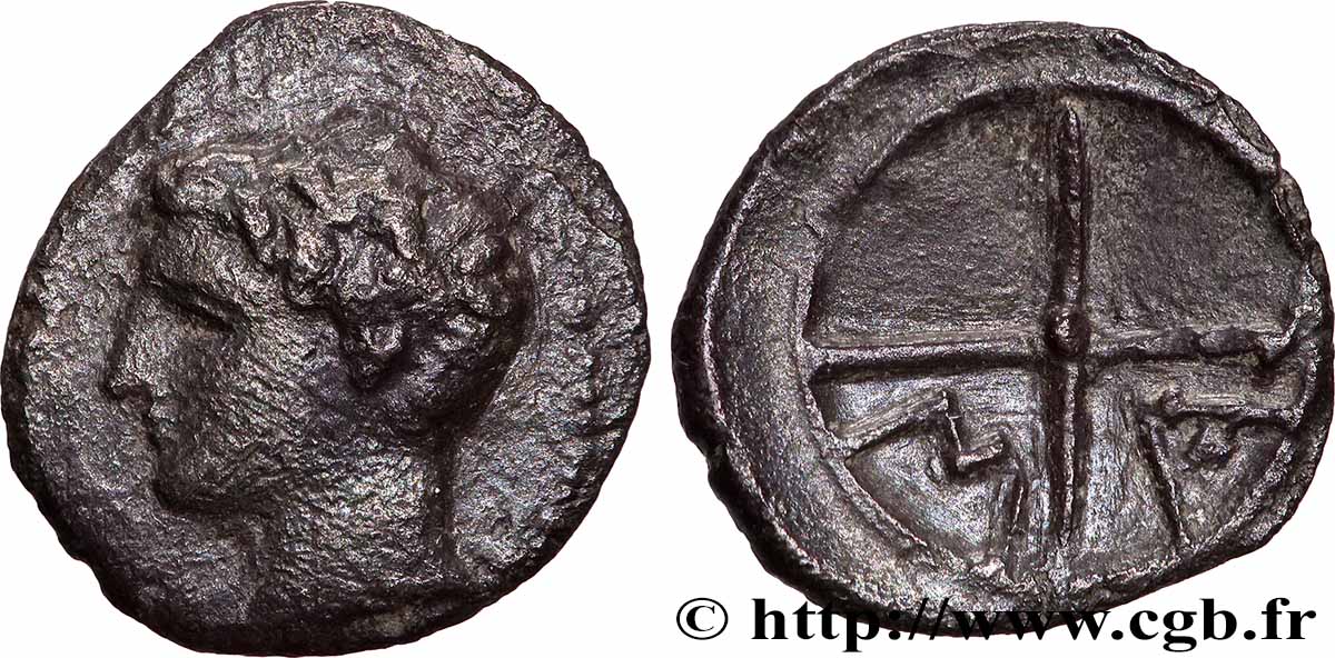 MASSALIA - MARSEILLE Obole MA, tête à gauche TTB/TTB+