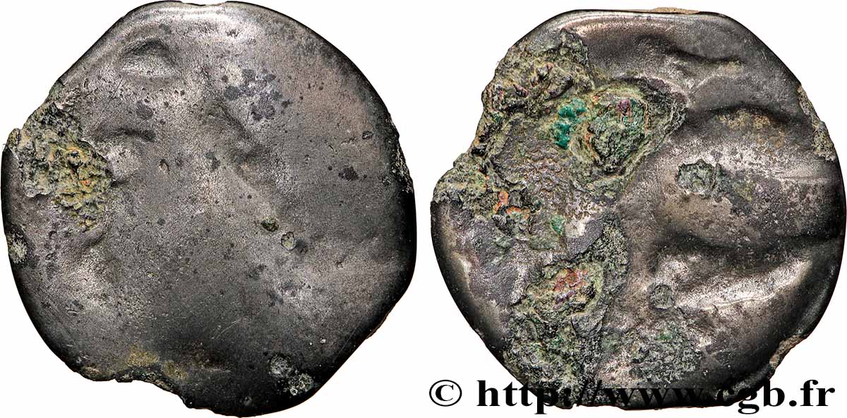 GALLIEN - ALTEN UND MITTLERES SEINE Potin au sanglier et à la tête coupée S