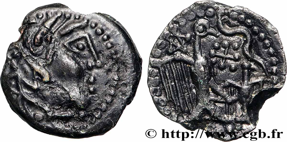 CARNUTES (Région de la Beauce) Bronze “aux oiseaux et au serpent” TTB+/SUP