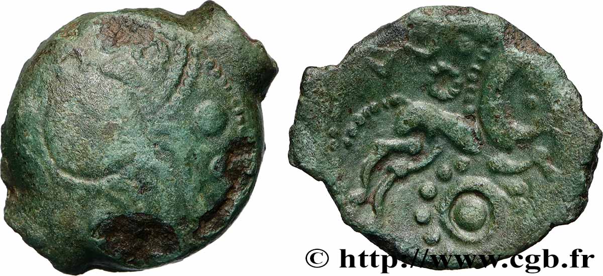 AULERQUES ÉBUROVICES (Région d&nbsp;Évreux) Bronze au cheval TB+/TTB+