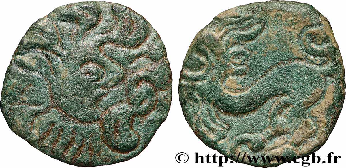 BELLOVAQUES (Région de Beauvais) Bronze au lion TTB/TB+