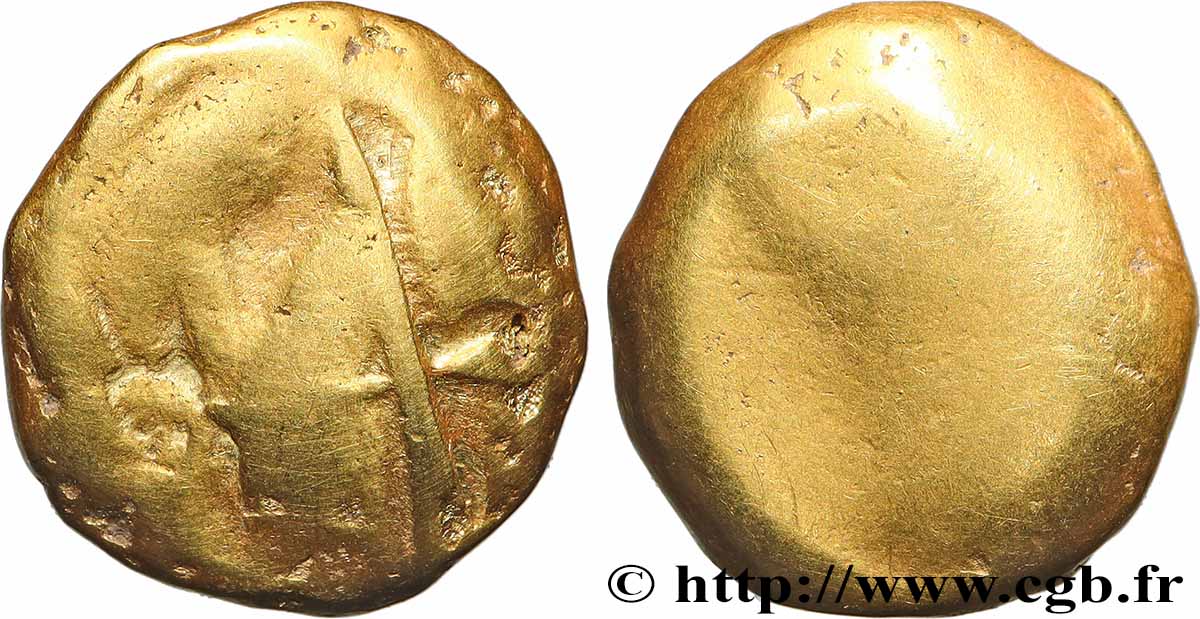 SÉNONS (région de Sens) Statère globulaire à la croix - flan plat TTB