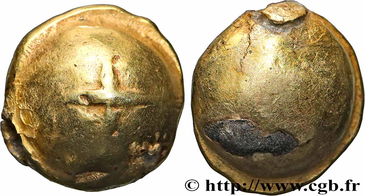 SÉNONS (région de Sens) Statère globulaire à la croix - fourré TTB+