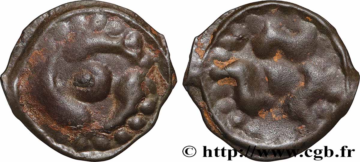 GALLIEN - BELGICA - LINGONES (Region die Langres) Potin aux trois poissons SS