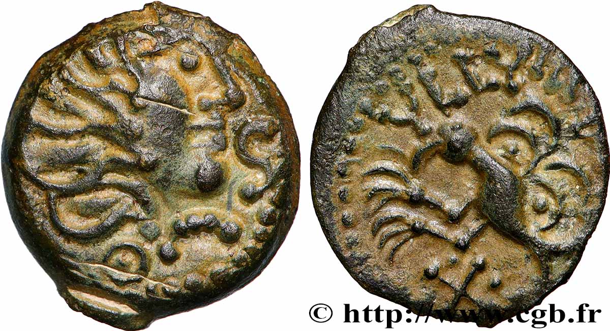 SÉNONS (région de Sens) Bronze YLLYCCI à l’oiseau TTB+