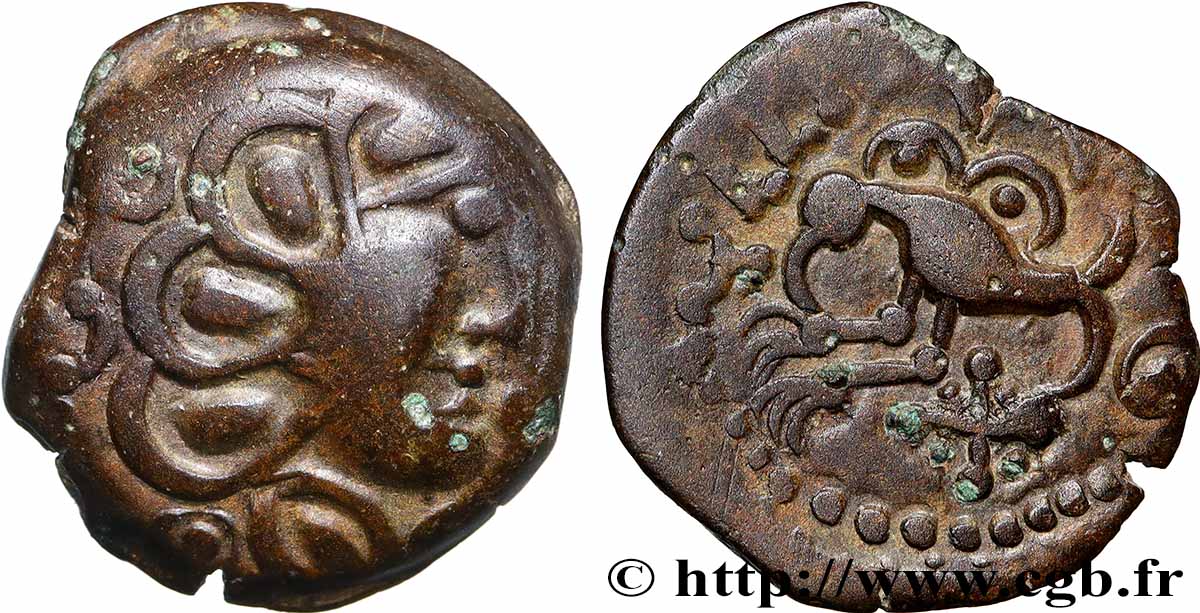 SÉNONS (région de Sens) Bronze YLLYCCI à l’oiseau, classe Va / Vc TTB+/TTB