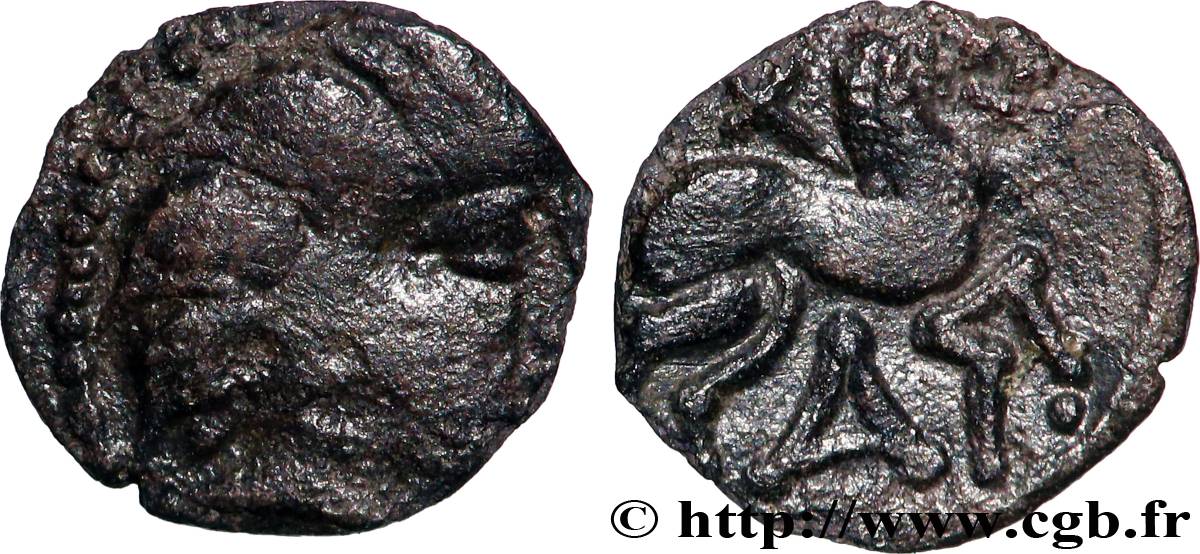 LEMOVICES / BITURIGES, INCERTAINES Obole au cheval à droite TTB+