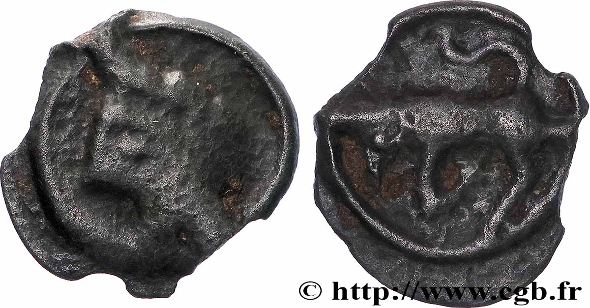 TURONES (Area of Touraine) Potin “à la tête diabolique” AU