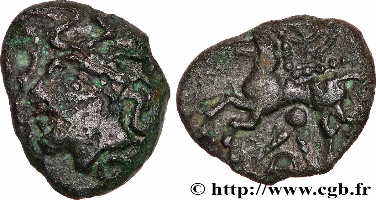 AULERQUES ÉBUROVICES (Région d&nbsp;Évreux) Bronze au cheval et à l’oiseau TTB