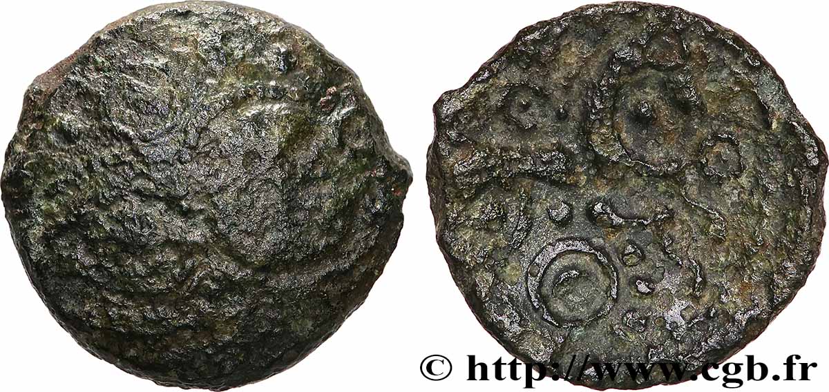 GALLIA - AULERCI EBUROVICES (Area of Évreux) Bronze au cheval VF