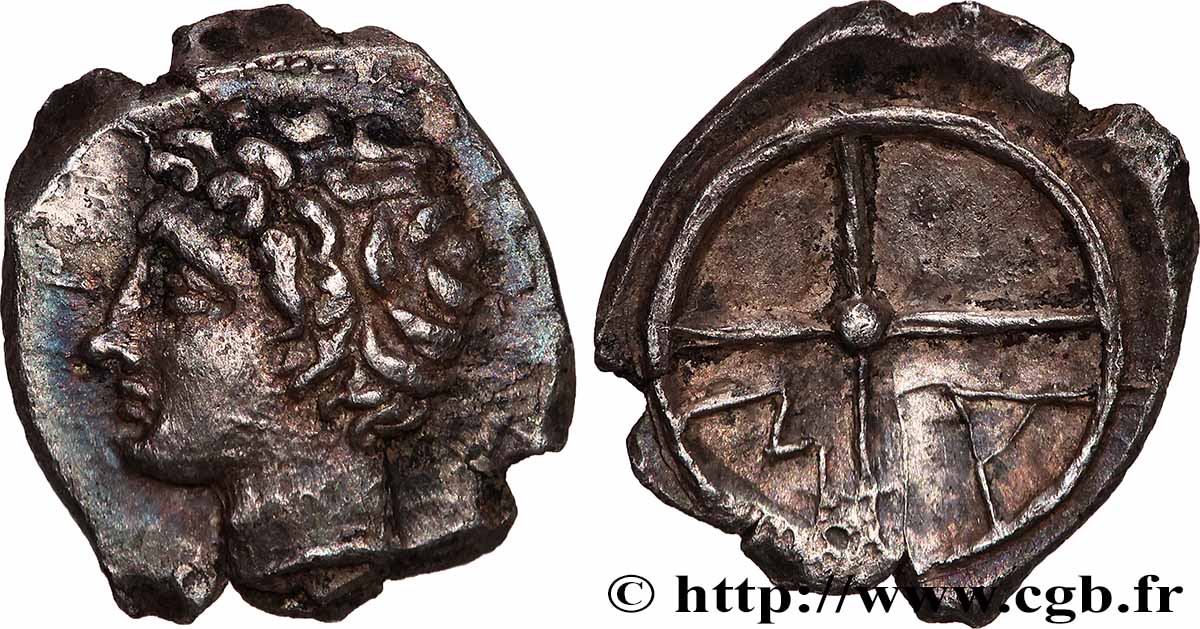 MASSALIA - MARSEILLE Obole MA, tête à gauche TTB+