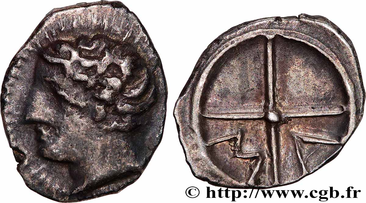 MASSALIA - MARSEILLE Obole MA, tête à gauche TTB+
