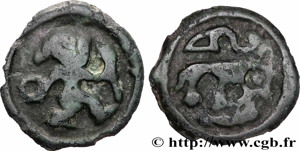 RÈMES (Région de Reims) Potin au guerrier courant TTB