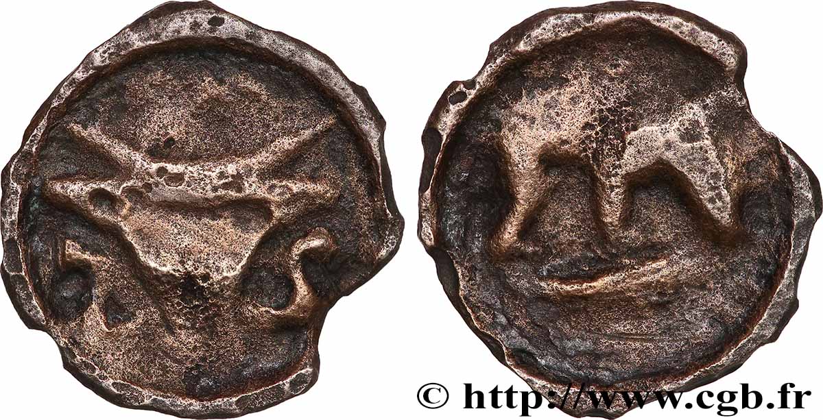 GALLIA BELGICA - REMI (Area of Reims) Potin au bucrane VF