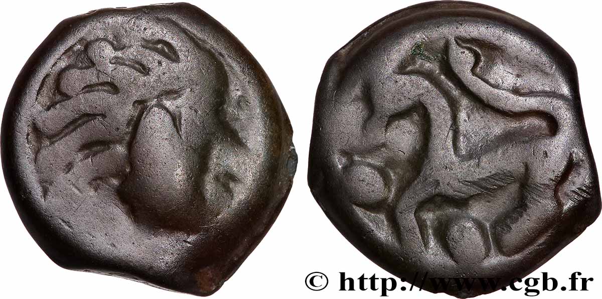 SENONES (Area of Sens) Potin à la tête “d’indien” VF