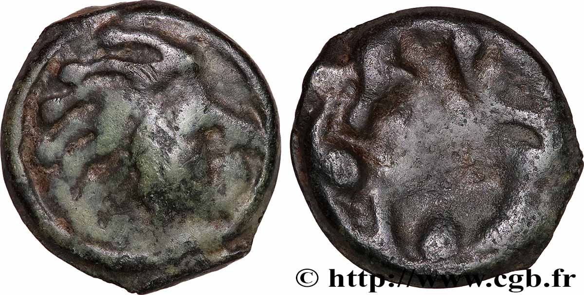 GALLIEN - SENONES (Region die Sens) Potin à la tête “d’indien” fSS