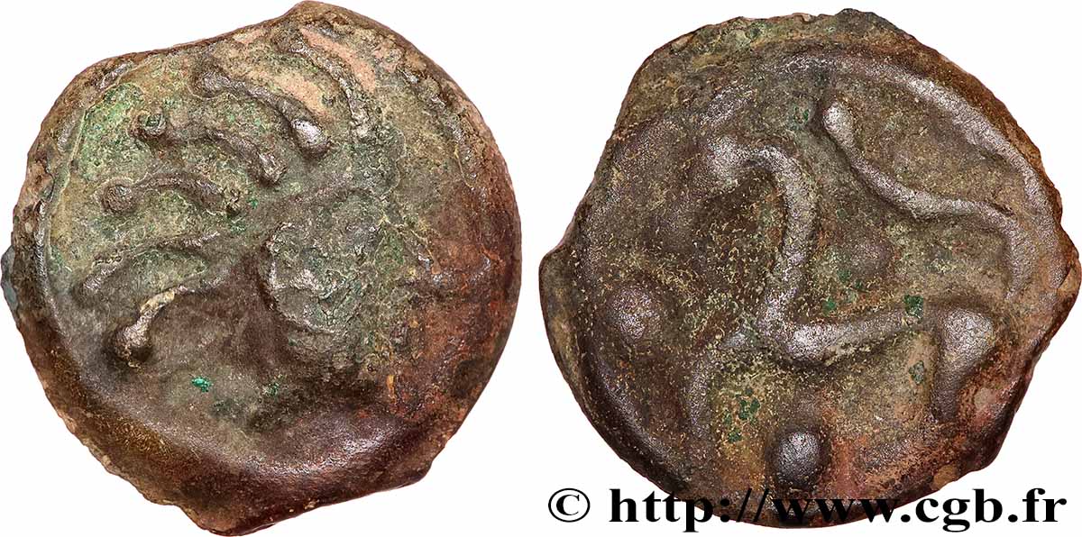 GALLIEN - SENONES (Region die Sens) Potin à la tête “d’indien” fSS