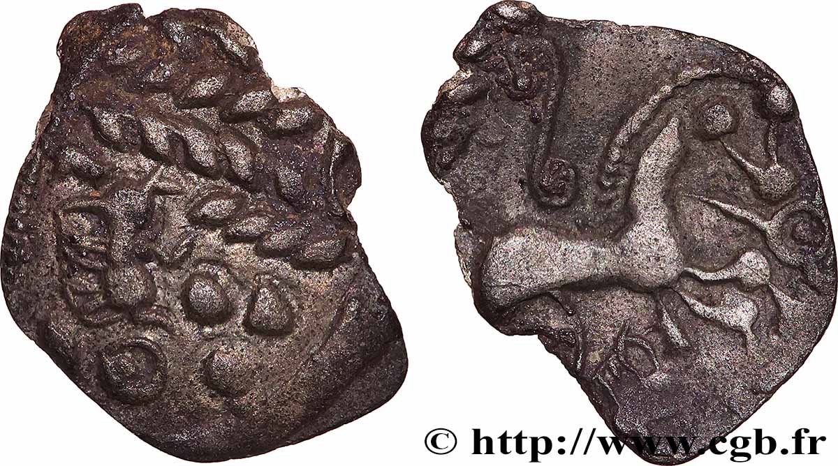 GALLIEN - AULERCI EBUROVICES (Region die Évreux) Denier d&nbsp;argent scyphate dit au sanglier SS