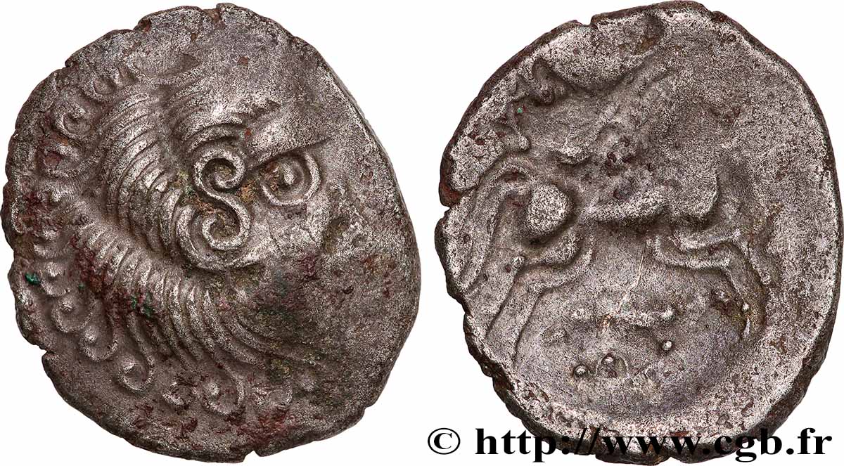 CORIOSOLITES (Région de Corseul, Cotes d&nbsp;Armor) Statère de billon, classe III au nez en epsilon TTB/TB+