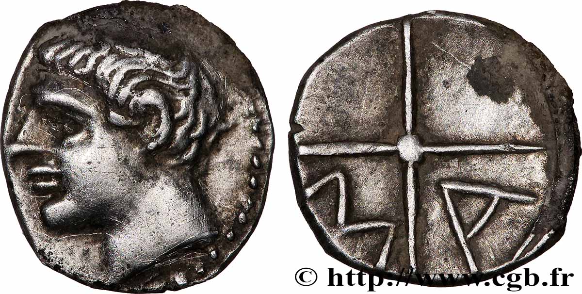 MASSALIA - MARSEILLE Obole MA, tête à gauche avec frange, dite “à la tête de Pompée” TTB+
