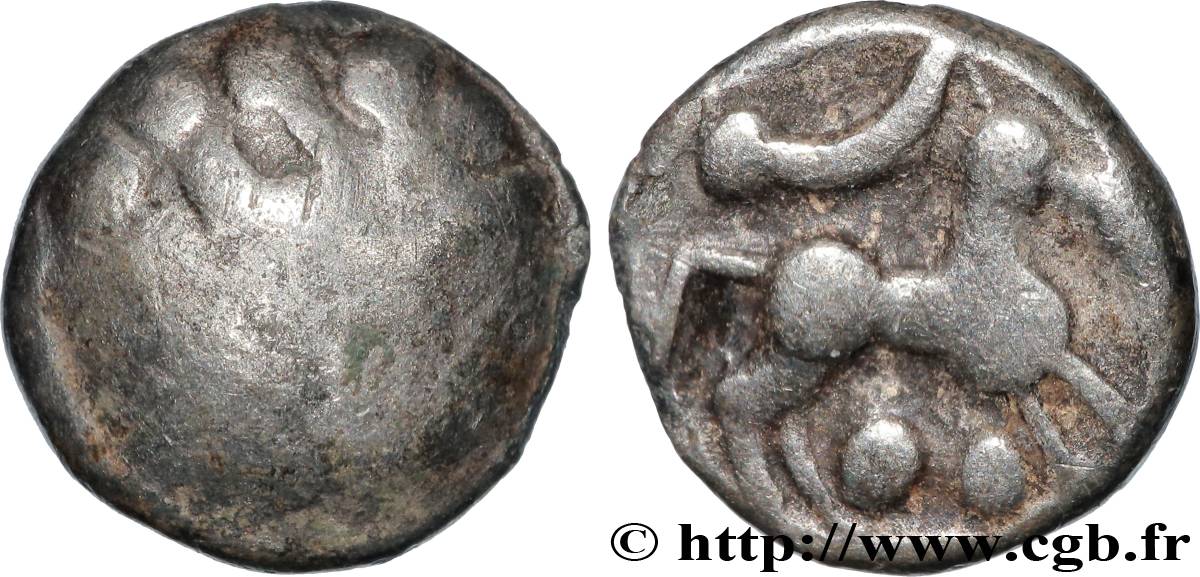 RÈMES (Région de Reims) Quart de statère “aux segments de cercles” TB/TTB+