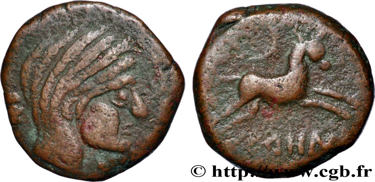 NERONKEN - NÉDÈNES (oppidum de Montlaurès) Unité ou bronze au taureau TB+