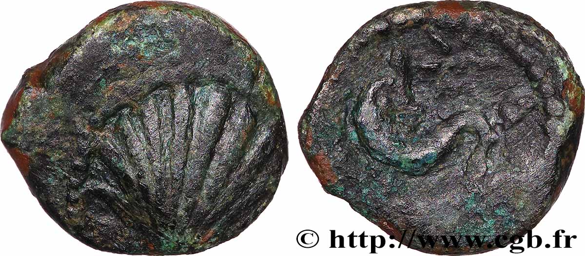 HISPANIA - SPAIN - ARSE SAGUNTO (Province of Valencia) Sextans à la coquille et au dauphin VF