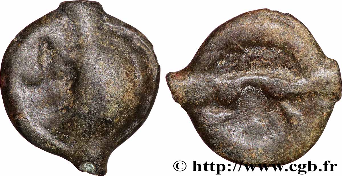 GALLIA - AULERCI EBUROVICES (Area of Évreux) Potin au sanglier enseigne VF