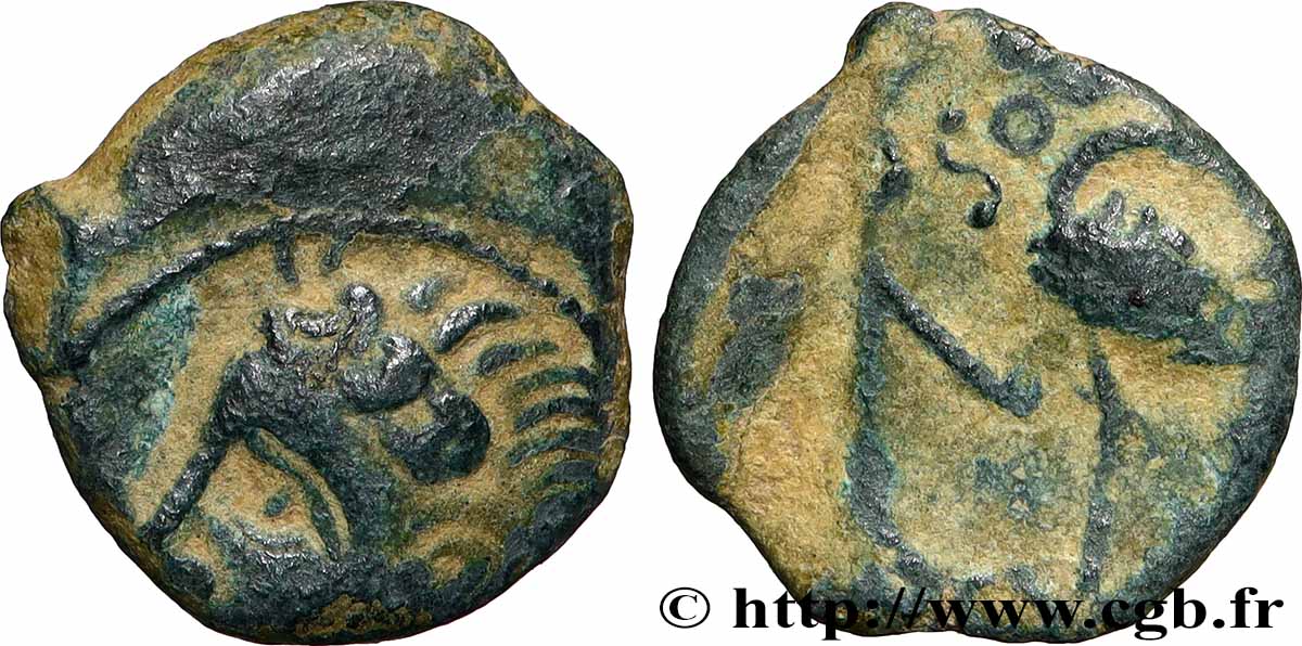 GALLIA - ARVERNI (Area of Clermont-Ferrand) Bronze IIPOS à l’échassier XF/VF