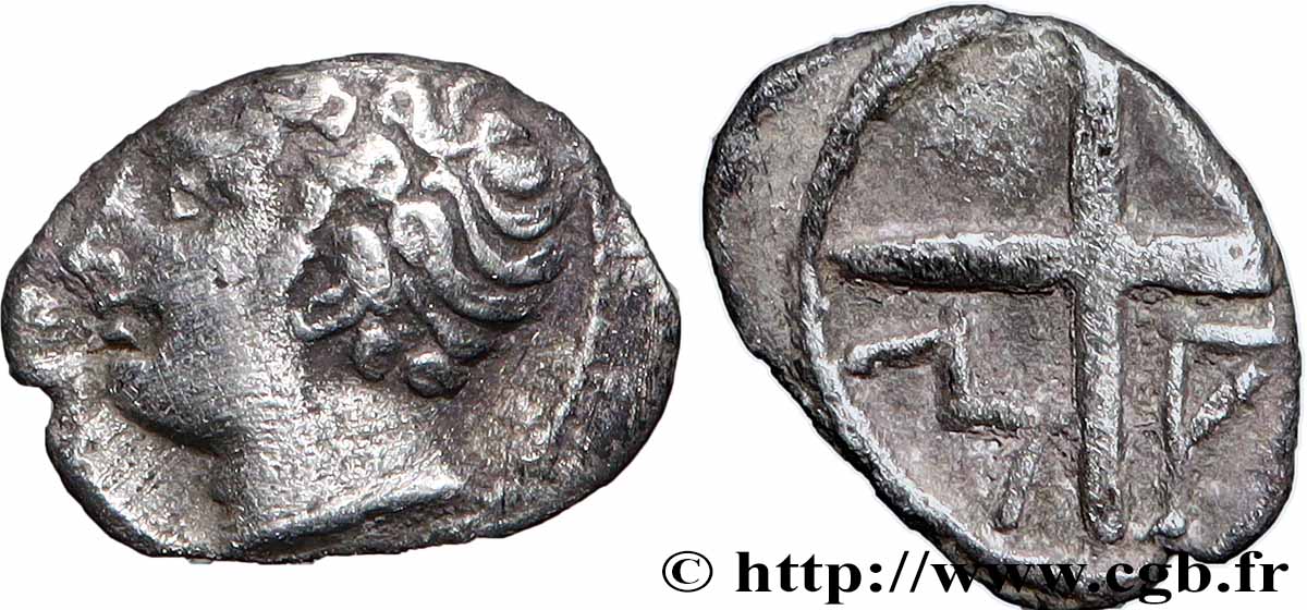 MASSALIA - MARSEILLE Obole MA, tête à gauche TTB