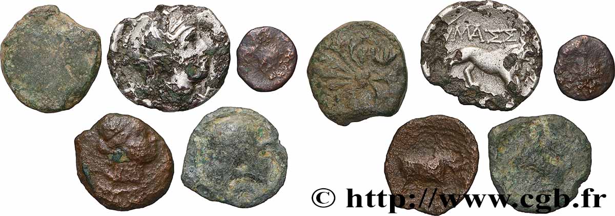 LOTS Lot de 5 monnaies gauloises LOT