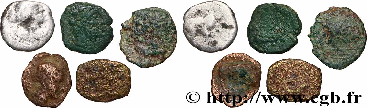 LOTS Lot de 5 monnaies gauloises lot
