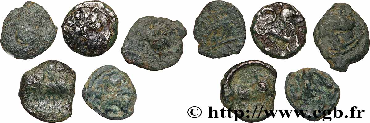 LOTS Lot de 5 monnaies gauloises lot