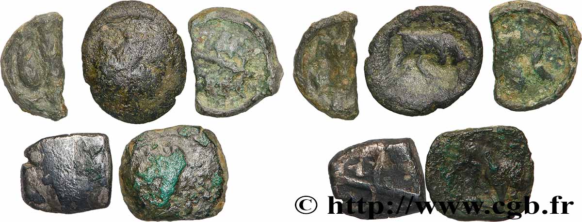 LOTS Lot de 5 monnaies gauloises LOT