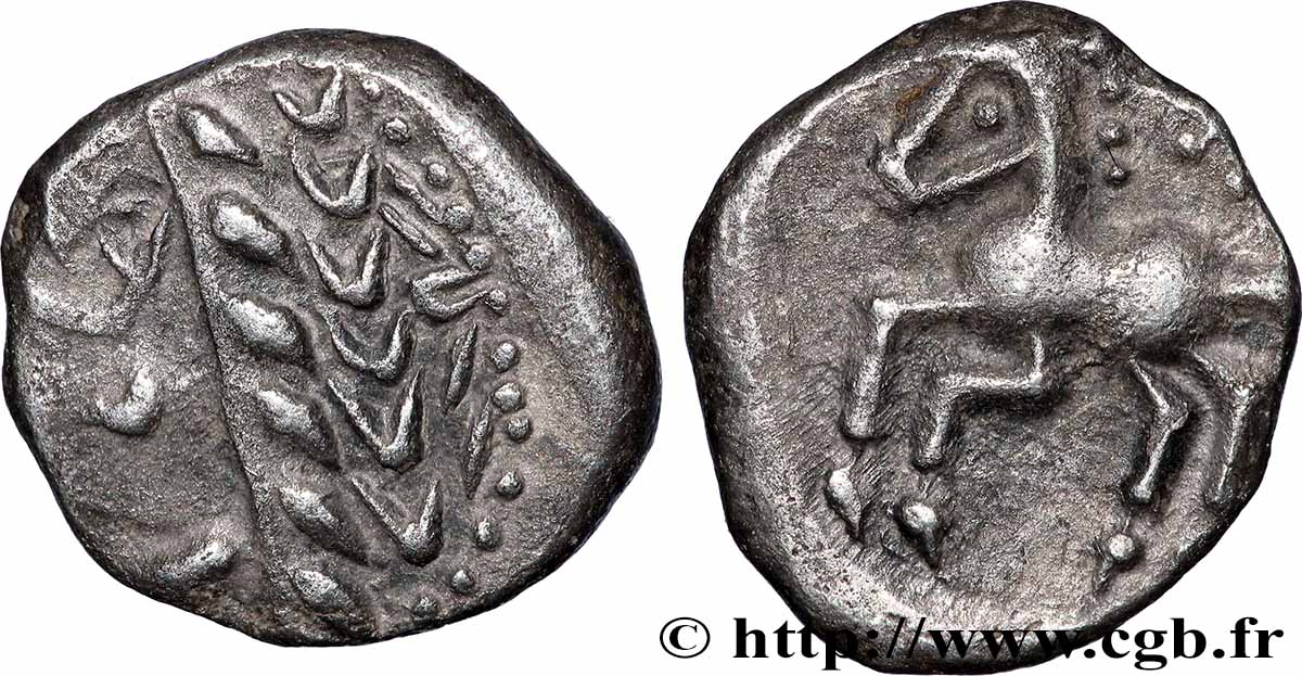 GALLIA - ALLOBROGES (Region di Dauphine) Denier au cheval galopant et au “caducée” q.SPL