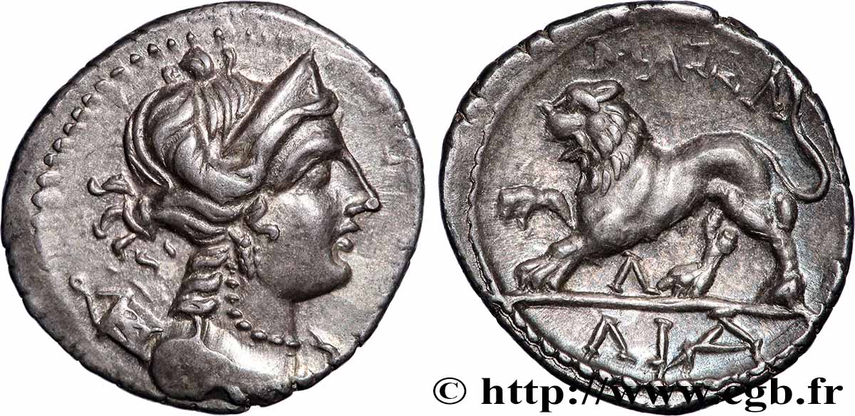 MASSALIA - MARSEILLE “Drachme légère” ou tétrobole, lion à gauche AU/MS