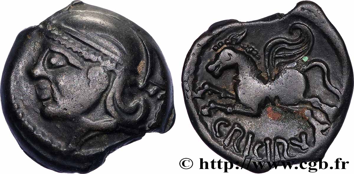 GALLIEN - BELGICA - SUESSIONES (Region die Soissons) Bronze CRICIRV VZ