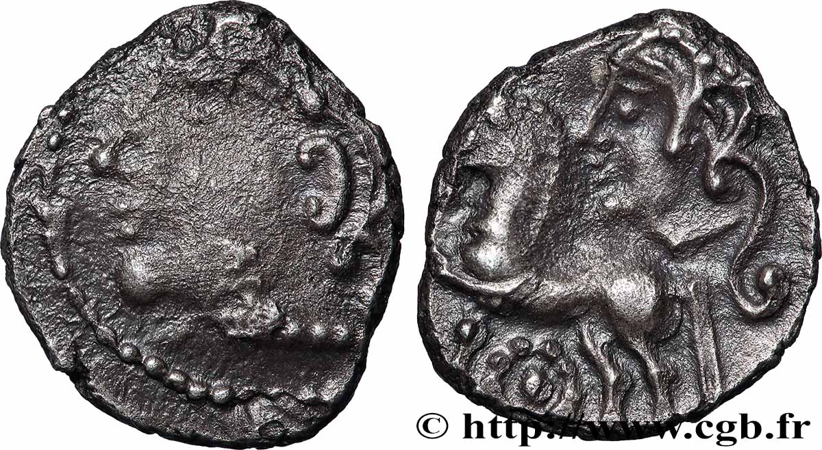 GALLIEN - LEMOVICES (Region die Limoges) Drachme, avers et revers à gauche SS/fVZ