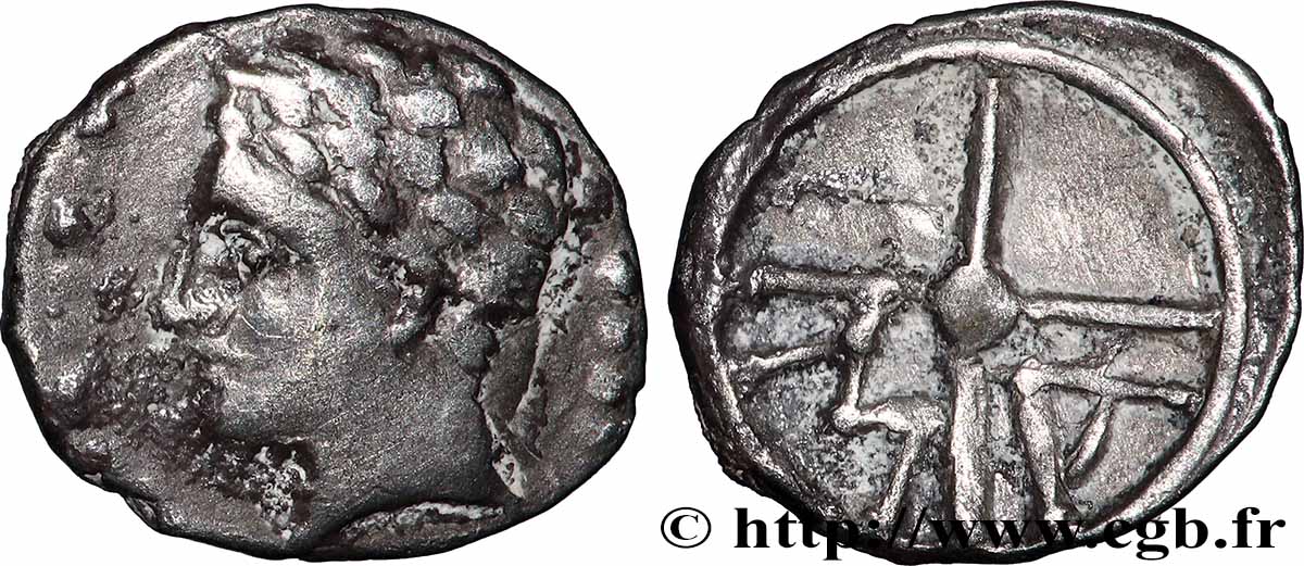 MASSALIEN - MARSEILLES Obole MA, tête à gauche SS