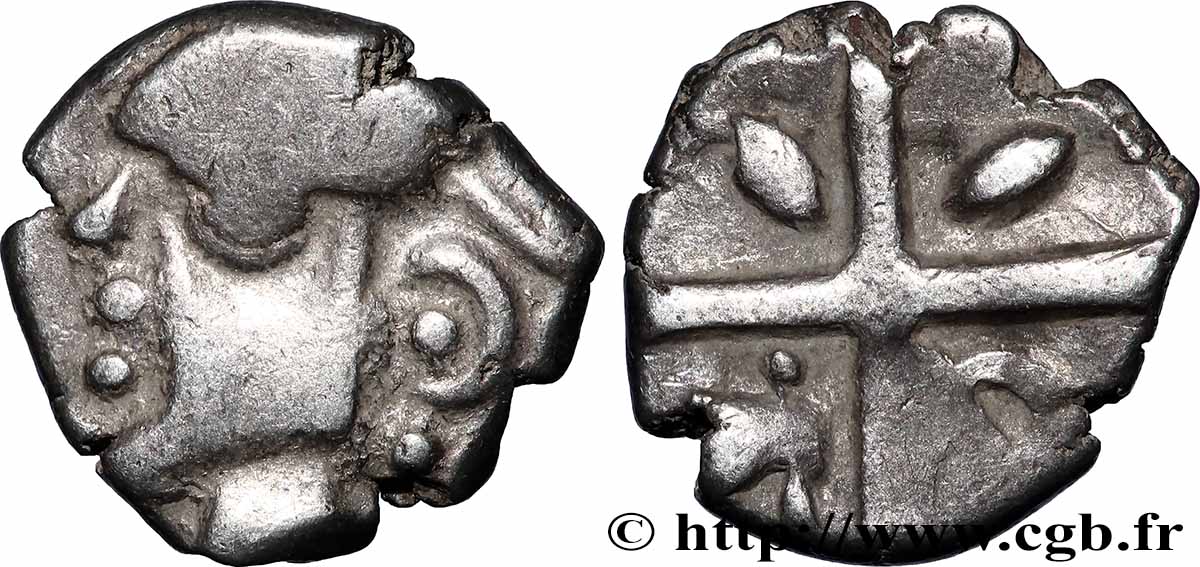 VOLQUES TECTOSAGES (région de Toulouse) Drachme “à la tête cubiste”, S. 1 TTB+