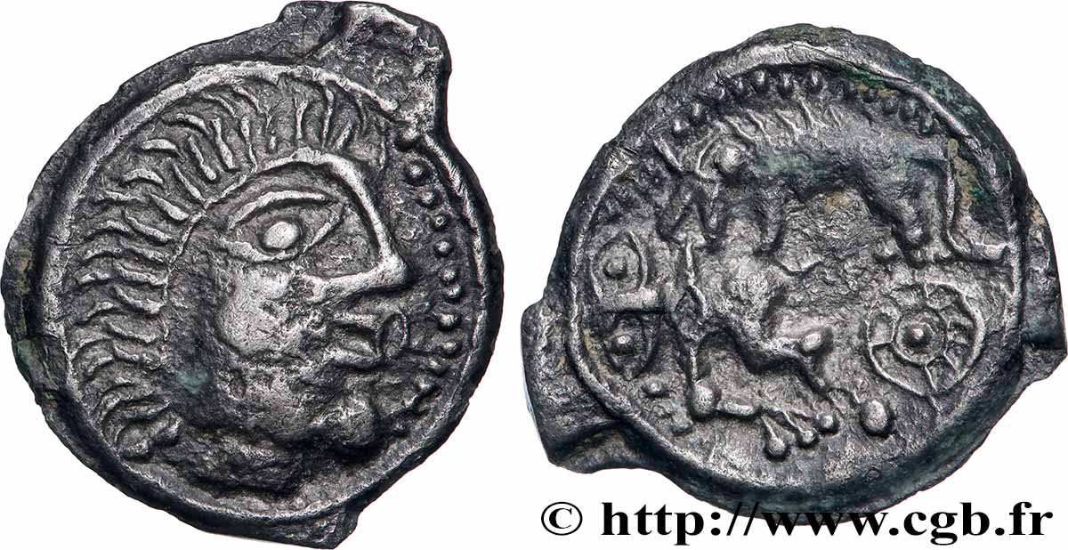 PARISII (Region die Paris) Potin au loup mangeur et à la rouelle fVZ