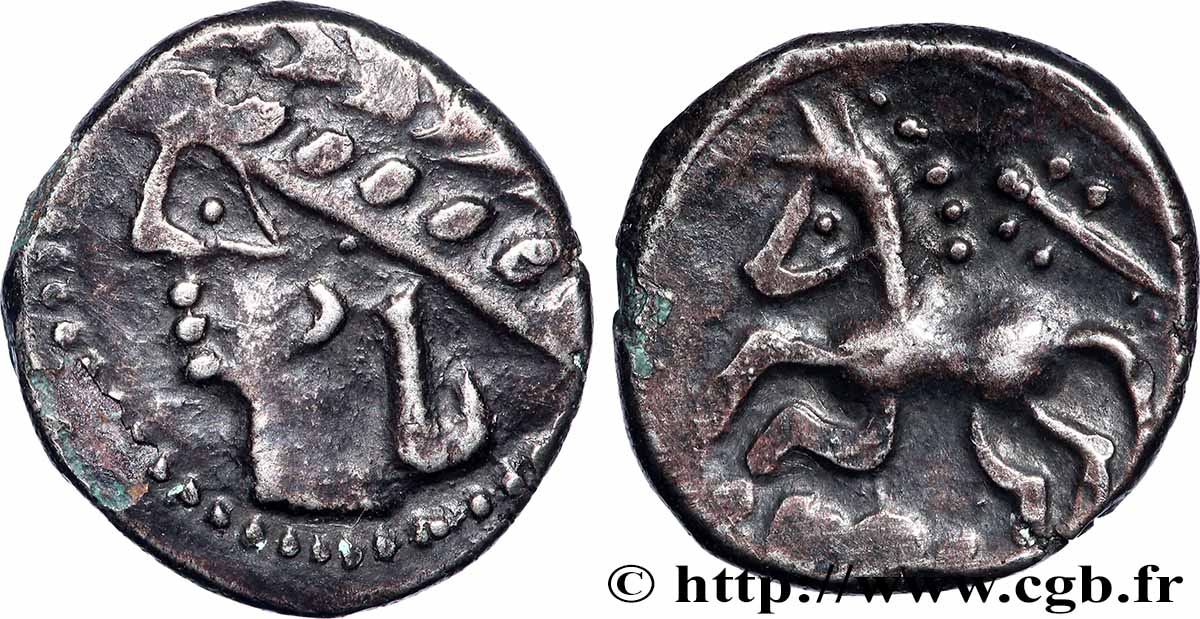 GALLIA - ALLOBROGES (Region di Dauphine) Denier VOL au cheval galopant et au “caducée” q.SPL
