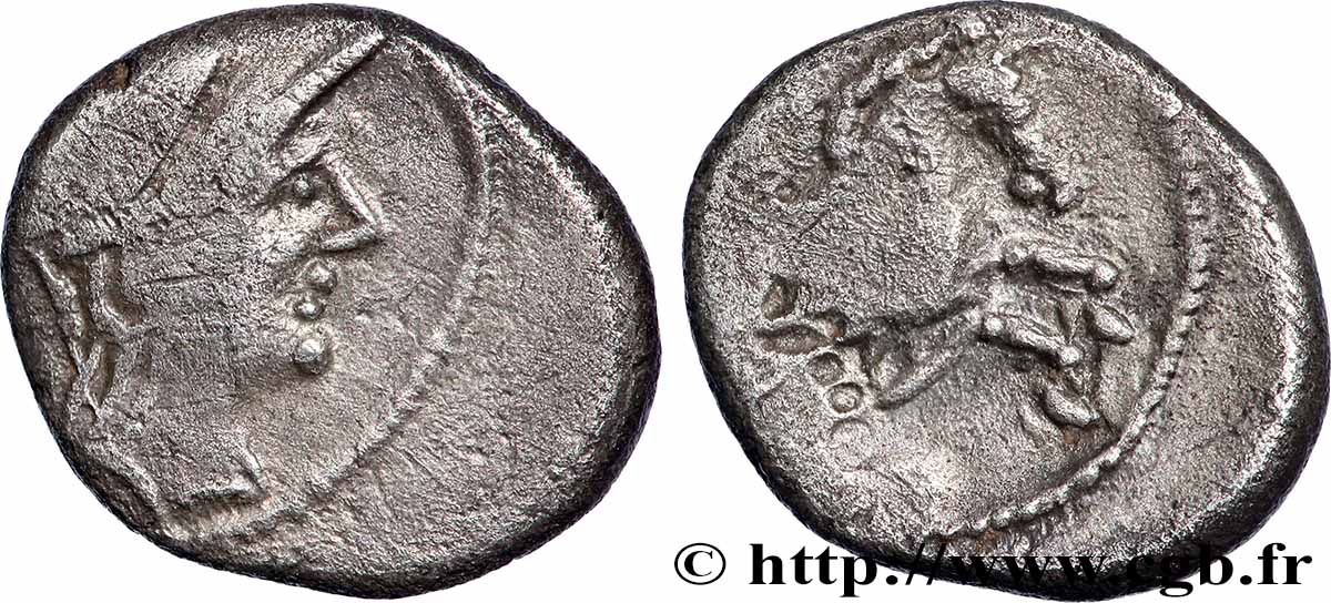 GALLIA - ALLOBROGES (Region di Dauphine) Denier à l’hippocampe, tête à droite q.SPL