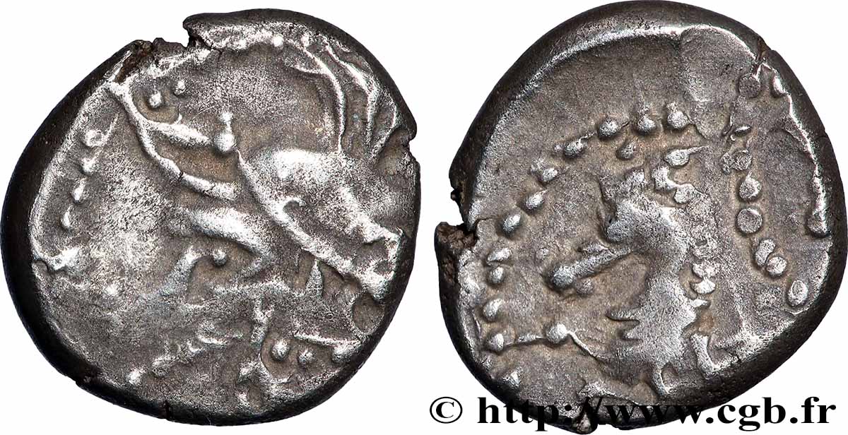 GALLIA - ALLOBROGES (Region di Dauphine) Denier à l’hippocampe, tête à gauche q.SPL