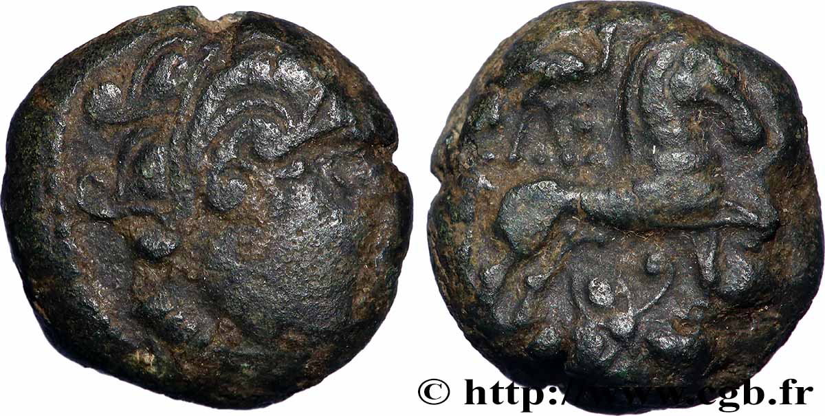 LÉMOVICES (Région de Limoges) Statère à la grue, en bronze TB/TTB