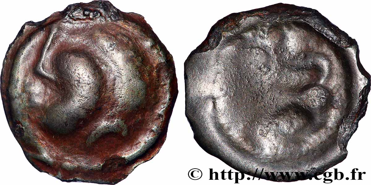 BITURIGES CUBES, INCERTAINES Potin au cheval TTB