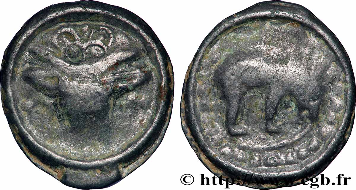 RÈMES (Région de Reims) Potin au bucrane TTB/TB+